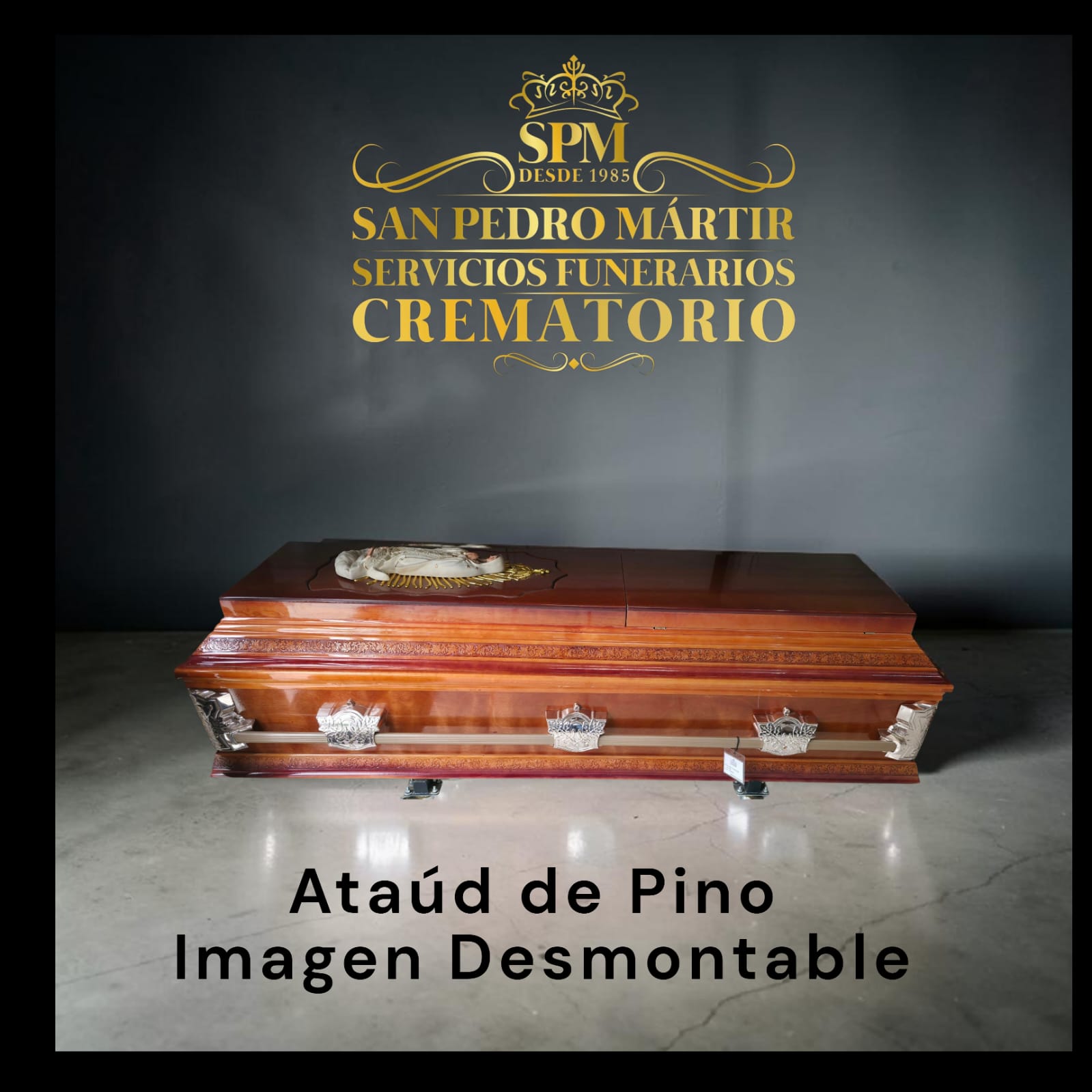Ataúd de Pino Imagen Desmontable